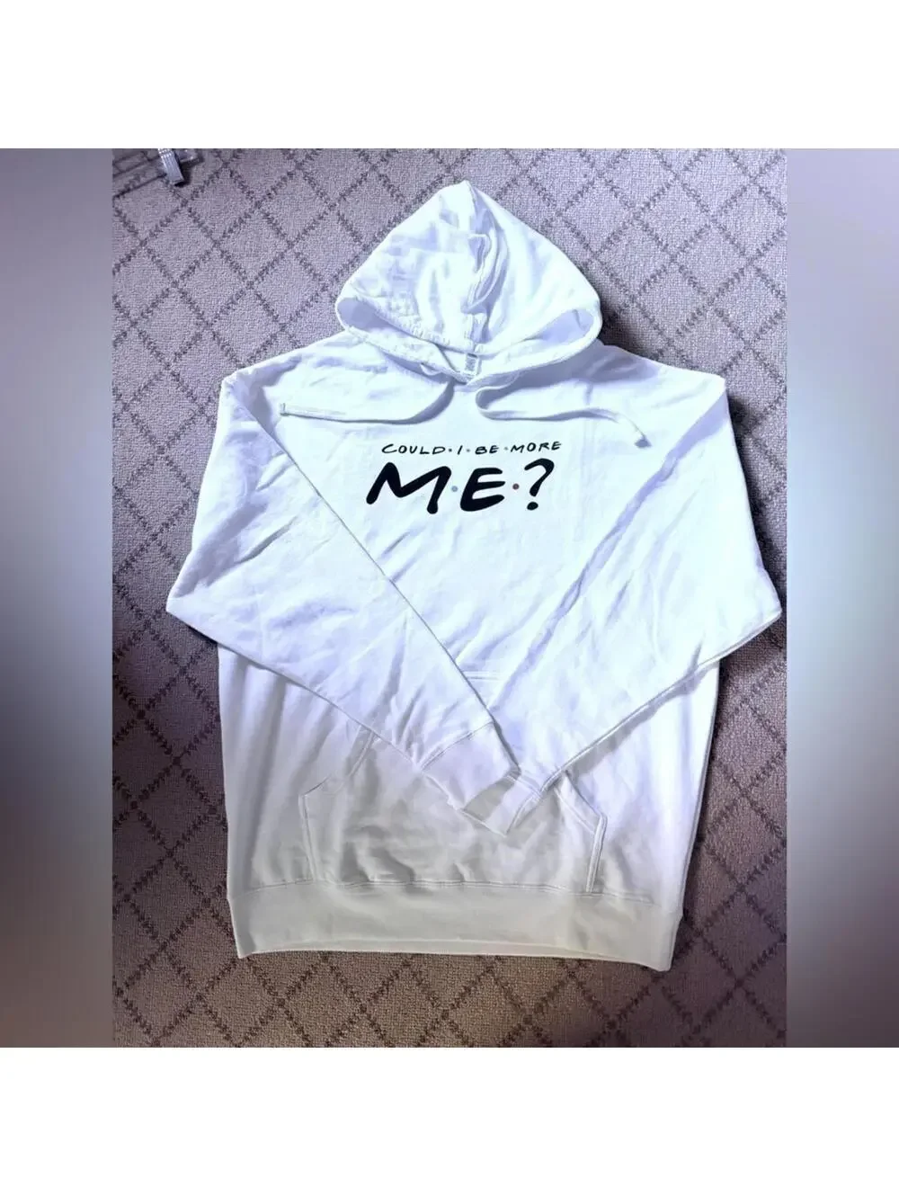 Friends long sleevewhite soft hoody 